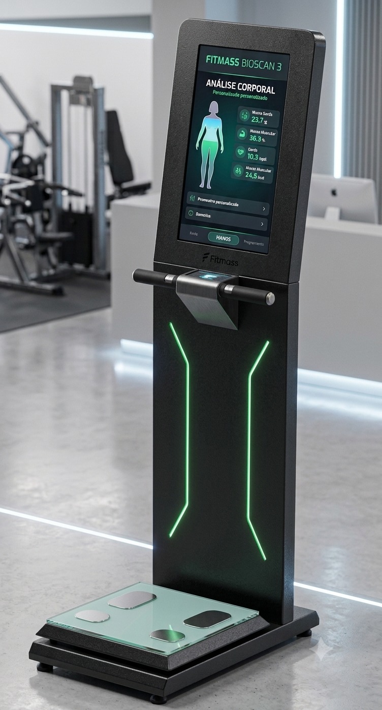 Balança de bioimpedância FITMASS BIOSCAN fabricada pela Modelo