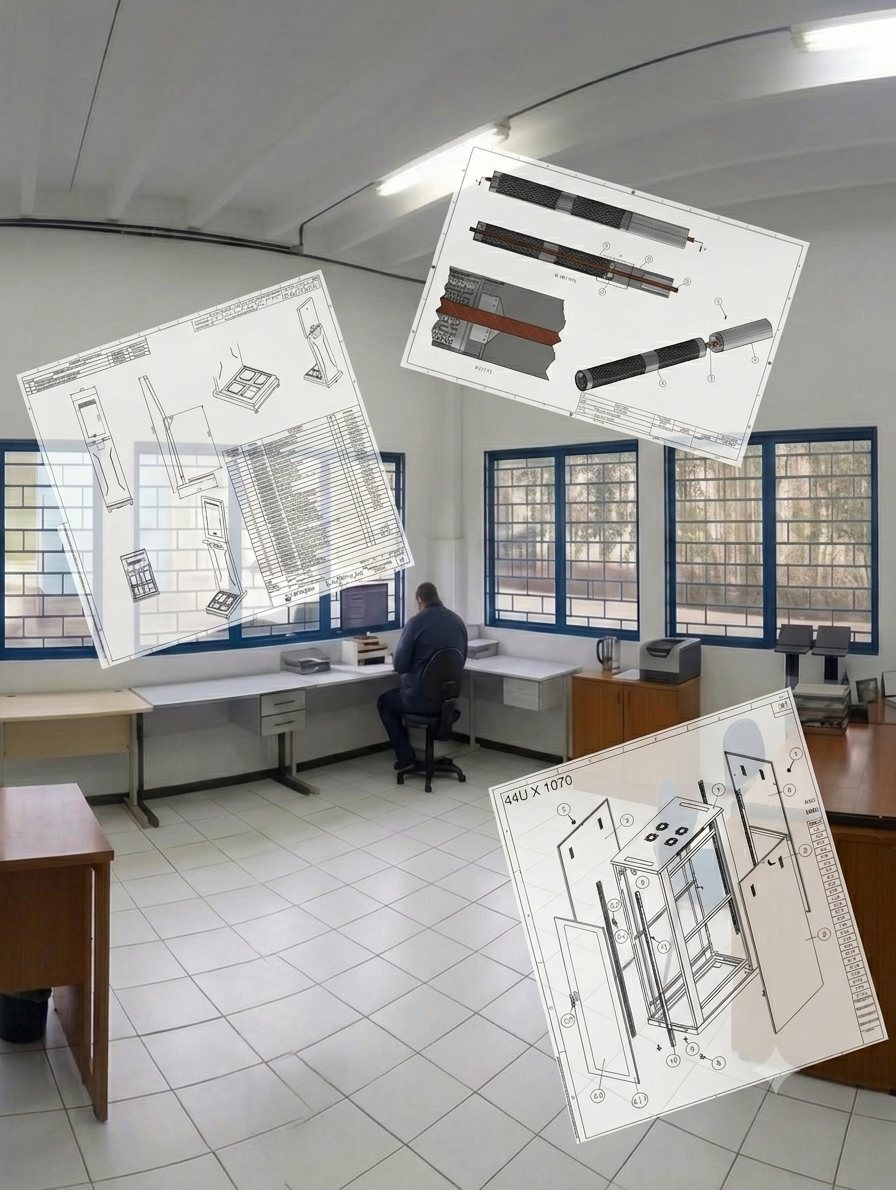 Desenhos técnicos e engenharia de projeto na Modelo