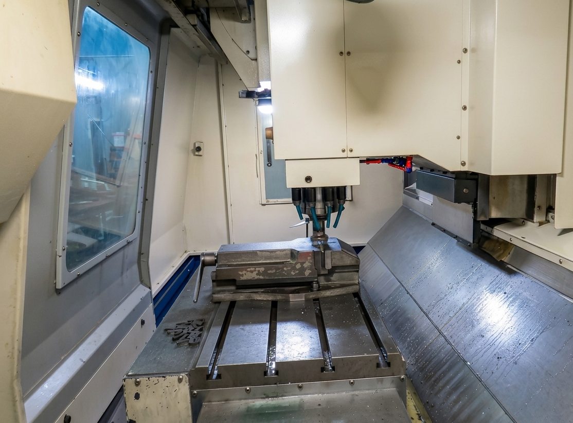 Centro de usinagem CNC na Modelo