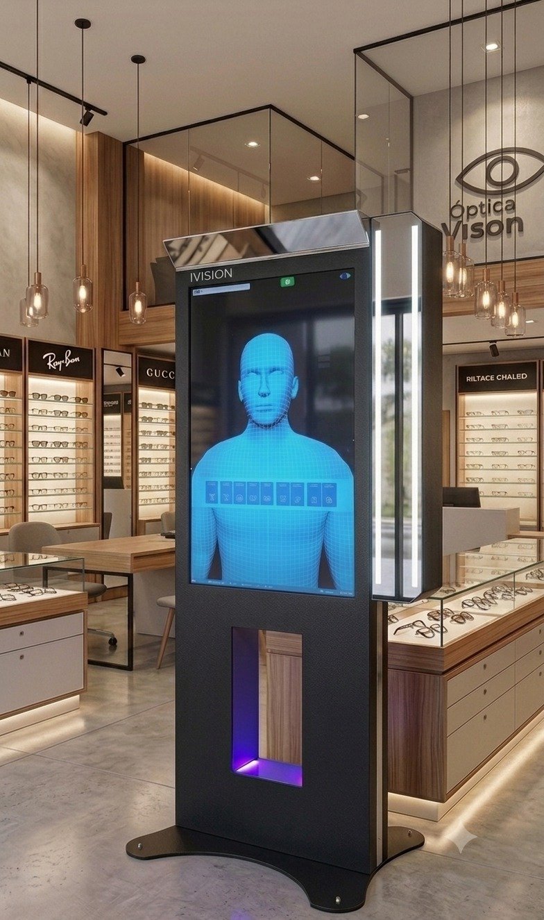 Torre Assistente de Vendas IA com iVision, produto da Tec Inside fabricado pela Modelo